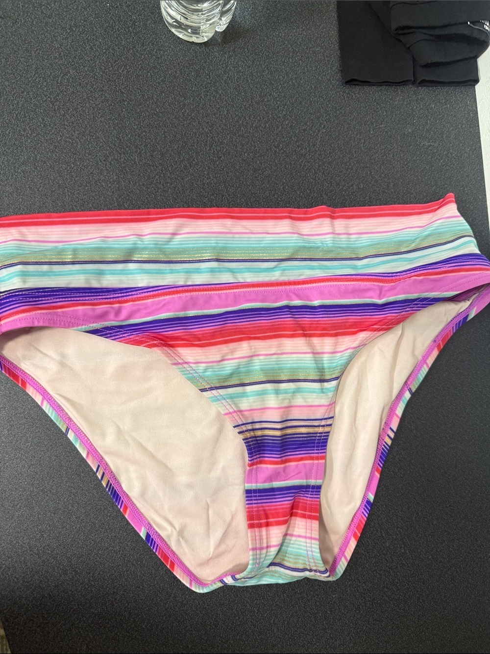 Victoria's Secret Multicolor Striped Bikini Bottoms - 2013